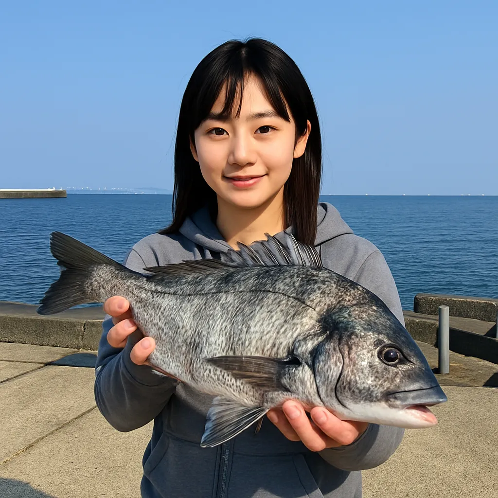 鬼池港でチヌの釣果を得た国生.webp