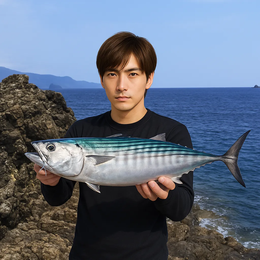 鵜来島でハガツオの釣果を得た久良木.webp
