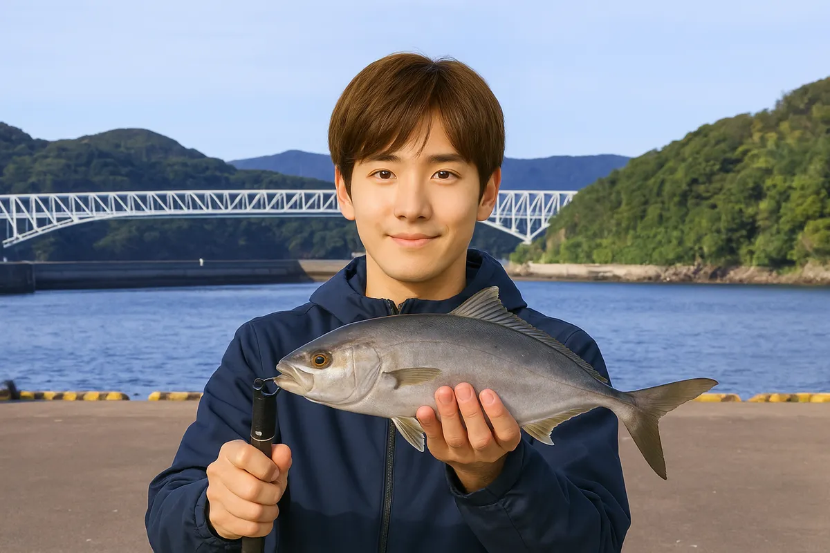 黒之浜港でネリゴの釣果を得た久良木.webp
