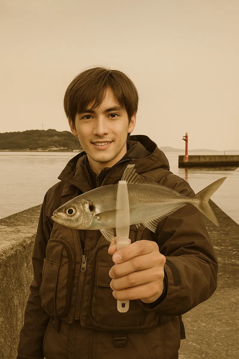 黒之瀬戸でアジの釣果を得た久良木.webp