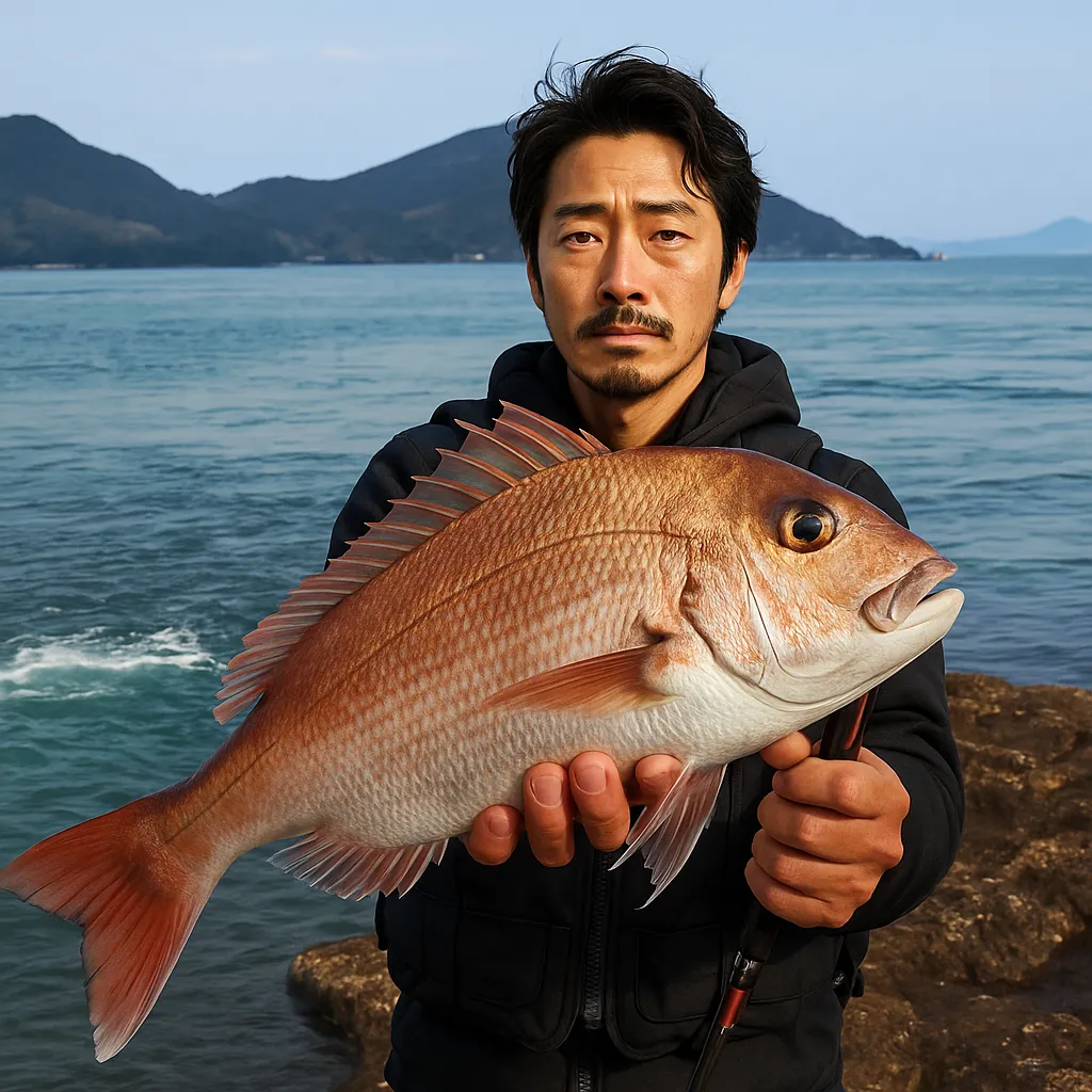 黒之瀬戸でマダイの釣果を得た佐々木.webp