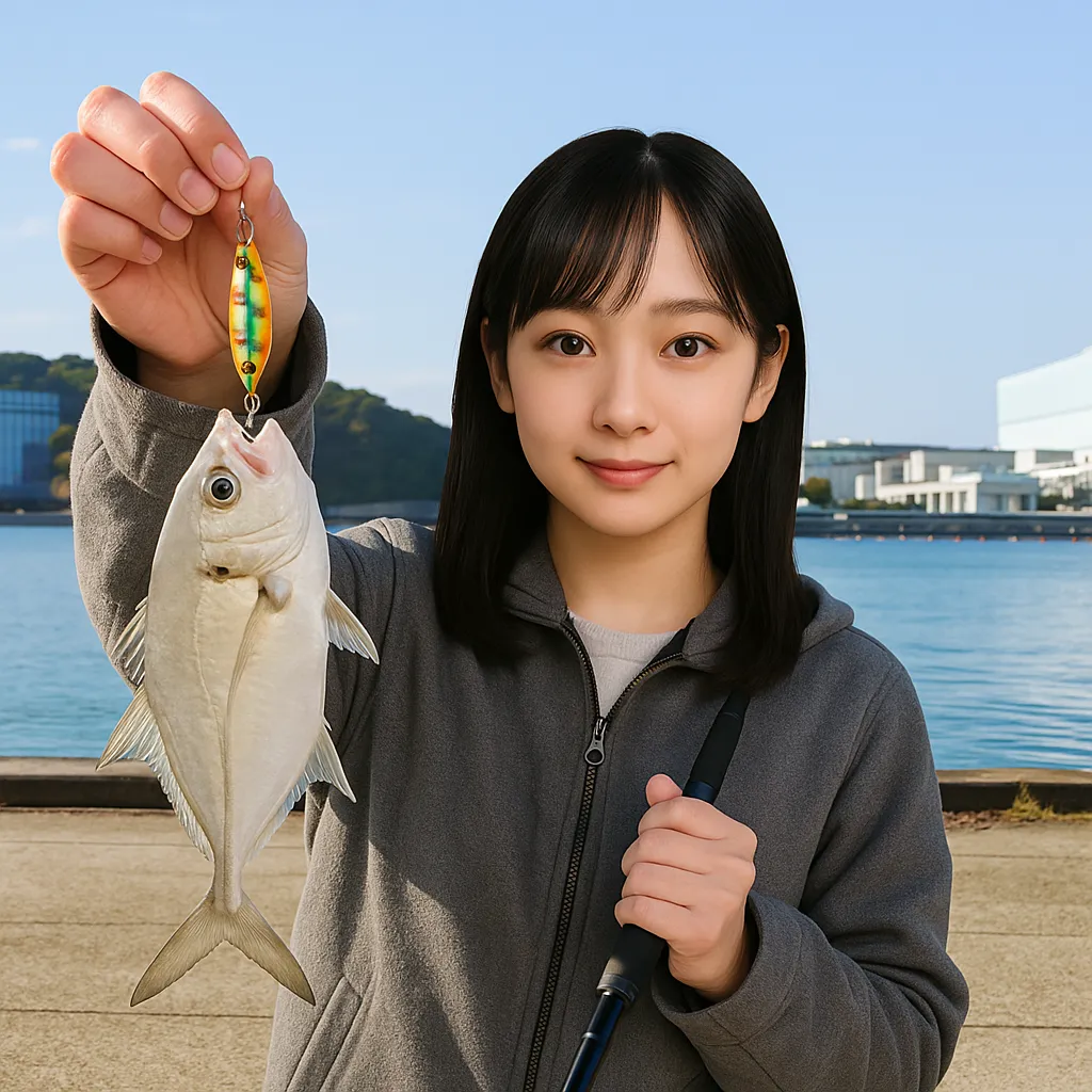 黒潮港でメッキの釣果を得た国生.webp