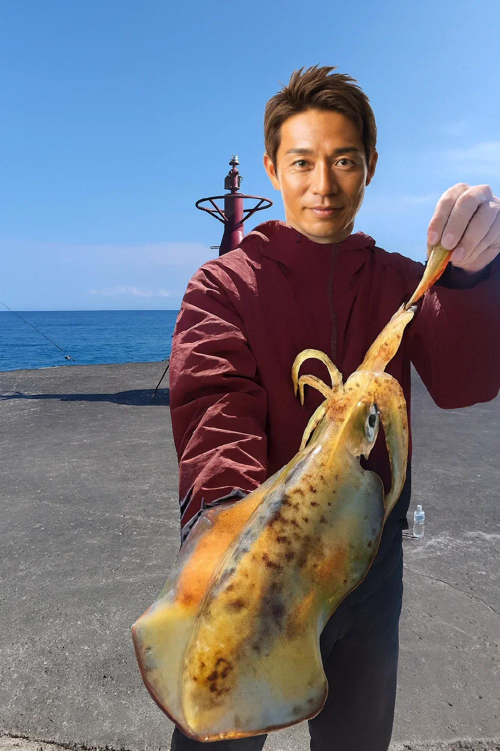 御幸の浜でアオリイカを釣った亀岡