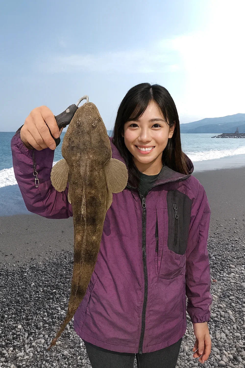 御幸の浜でマゴチの釣果を得た