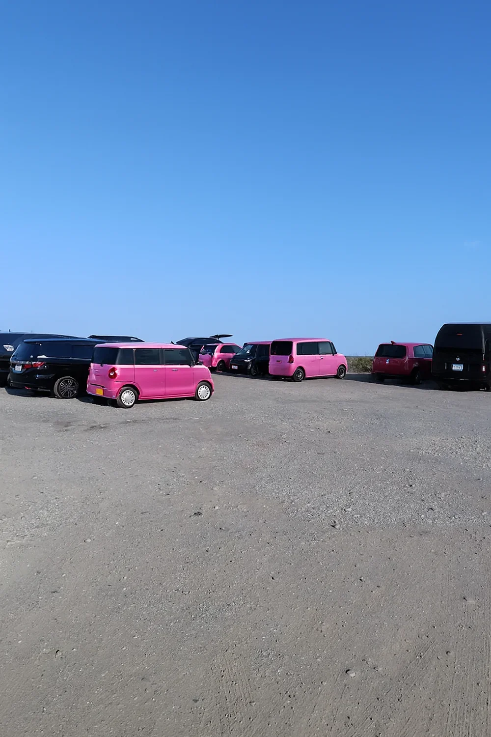 酒匂海岸の駐車場
