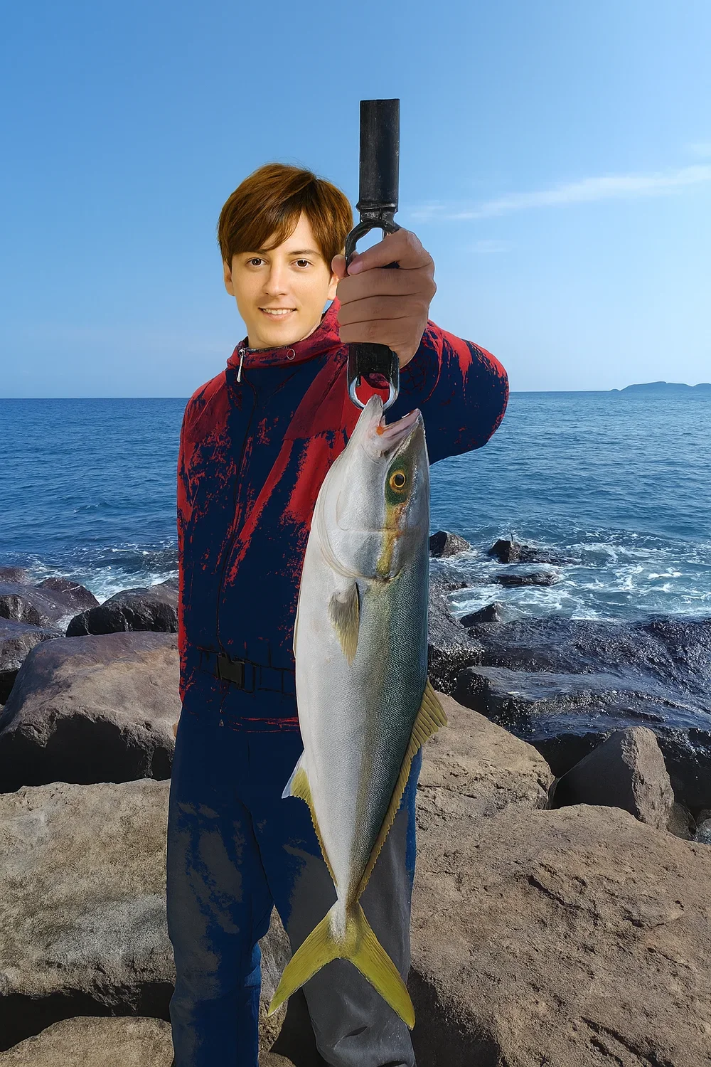 御幸の浜でイナダの釣果を得た久良木