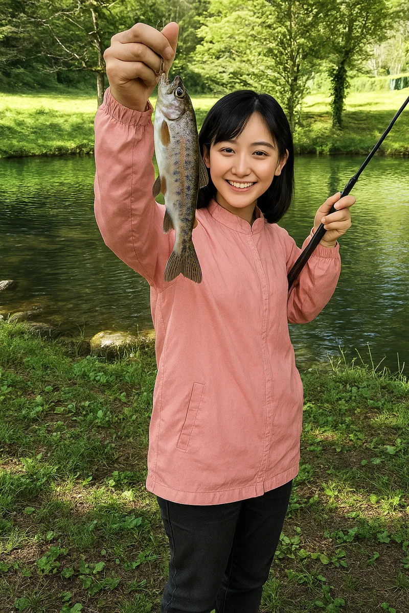 いわなの里でヤマメの釣果を得た黒川.webp