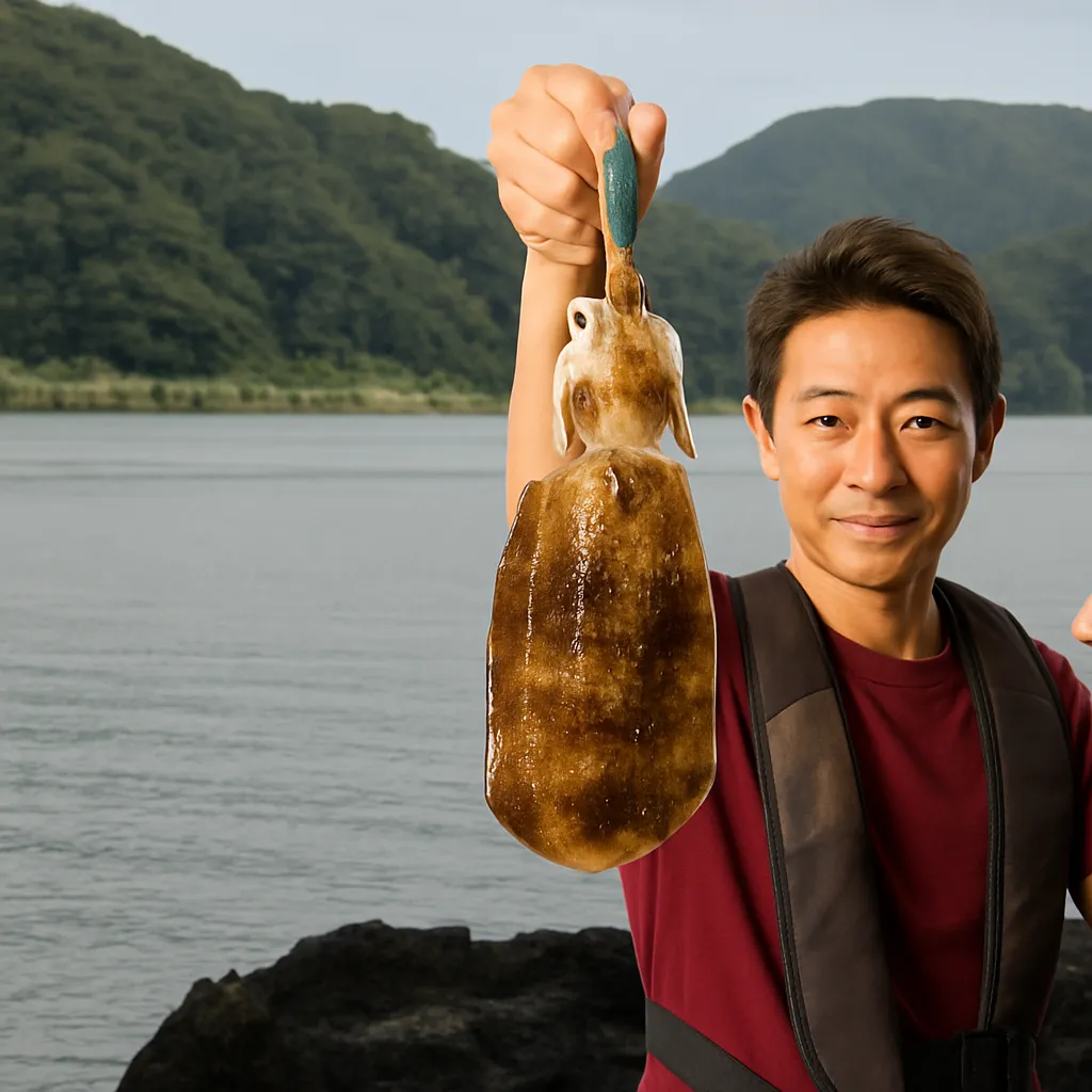 ひるほし公園でアオリイカの釣果を得た亀岡.webp