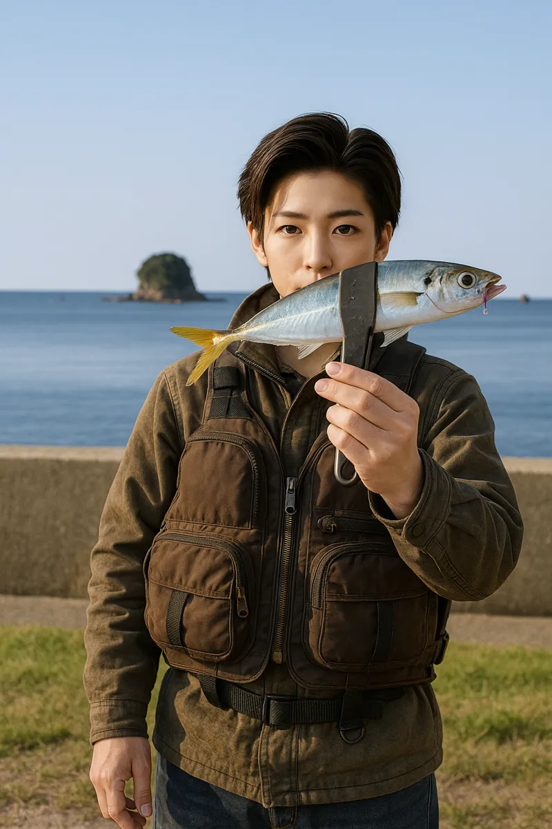 ひるほし公園でアジの釣果を得た佐伯.webp