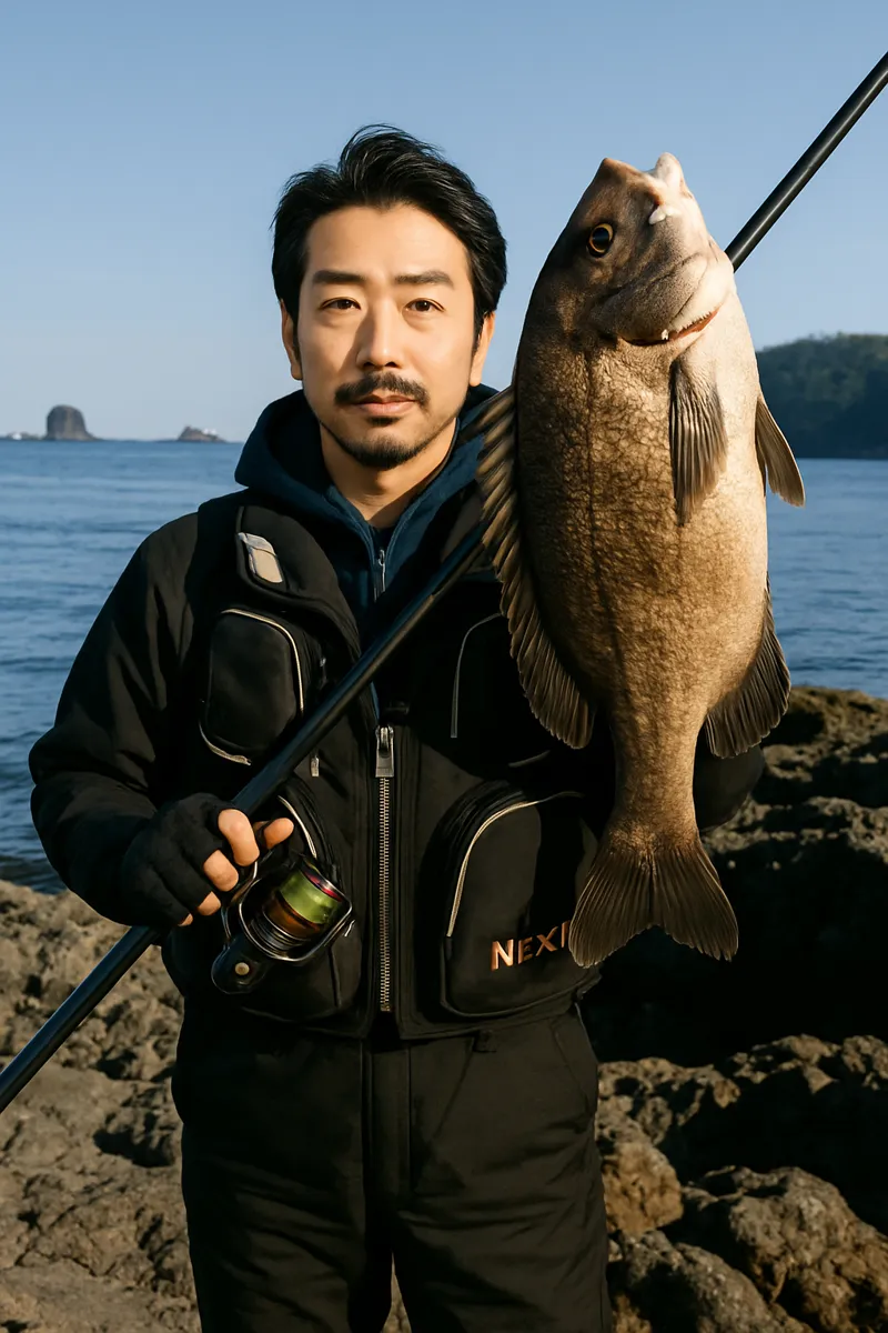 ひるほし公園でチヌの釣果を得た佐々木.webp