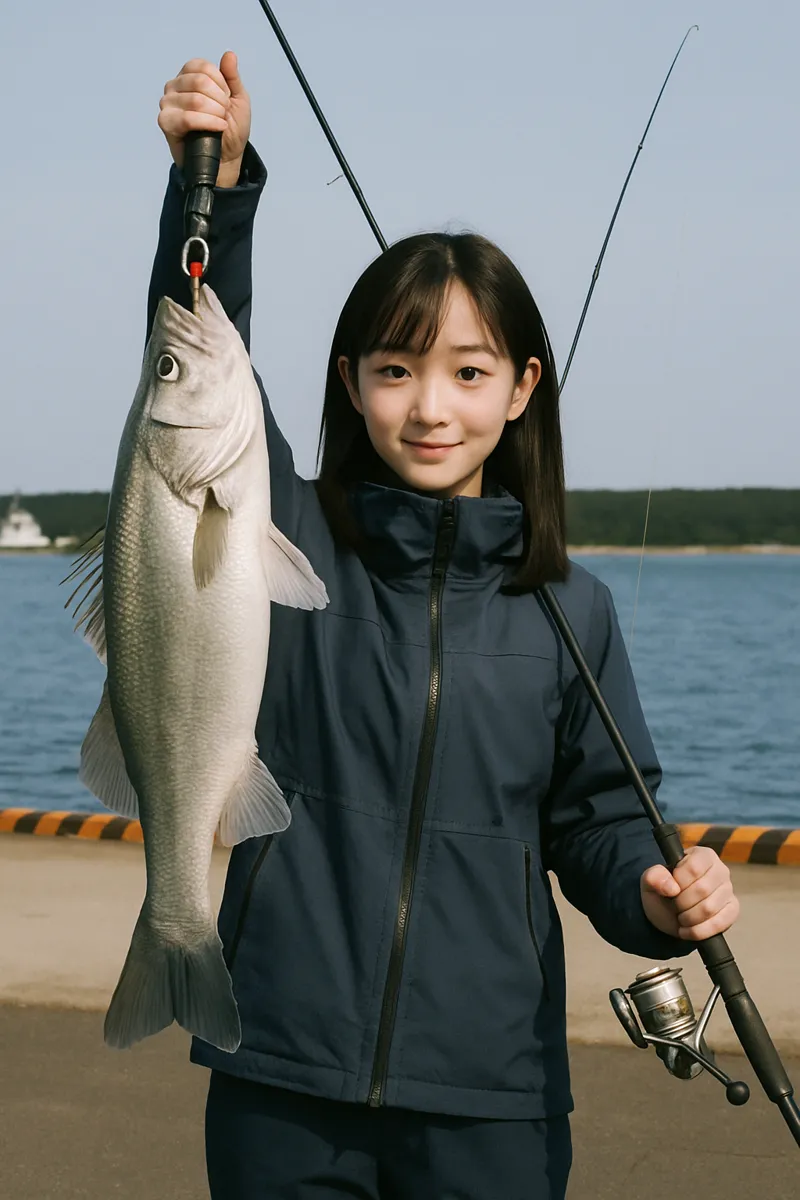 むつ小川原港でシーバスの釣果を得た国生.webp