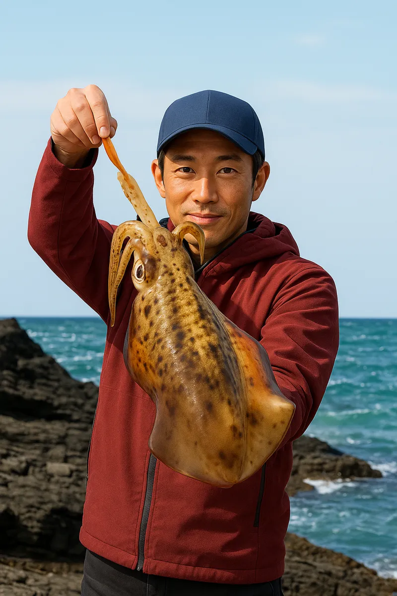 サンポウでアオリイカの釣果を得た亀岡.webp