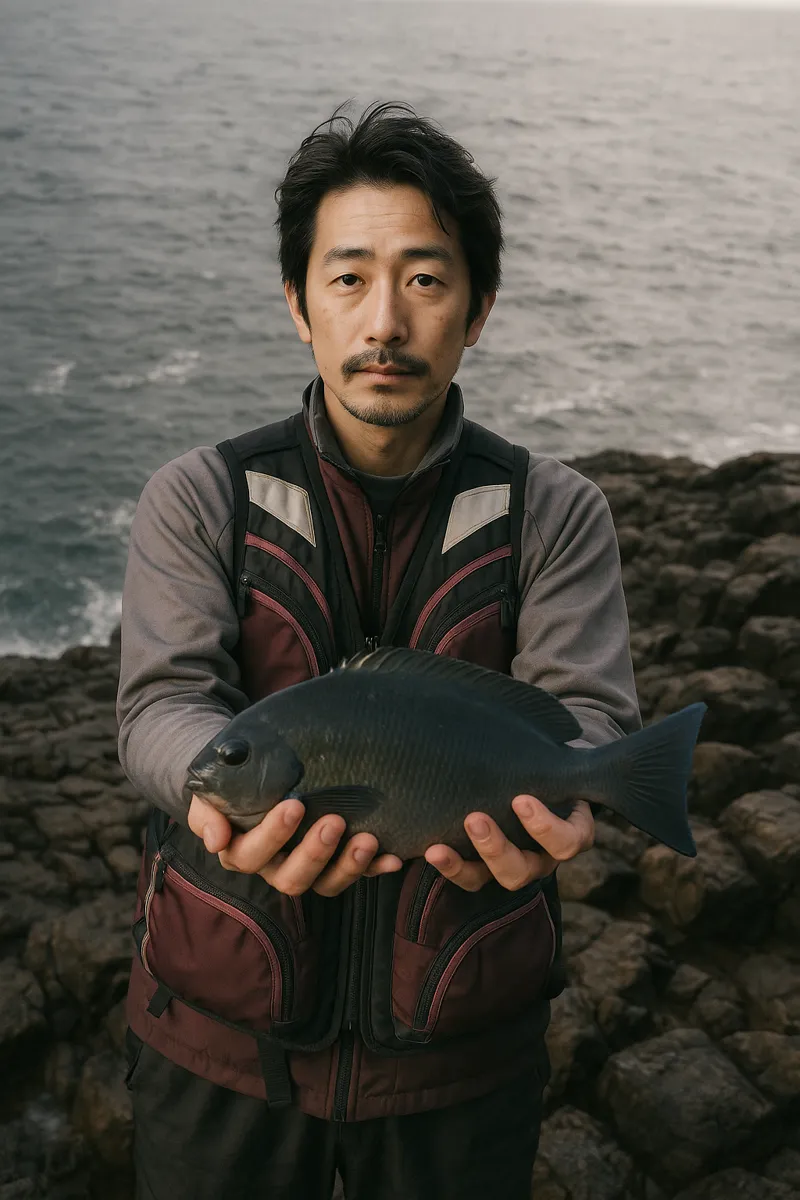 サンポウでグレの釣果を得た佐々木.webp