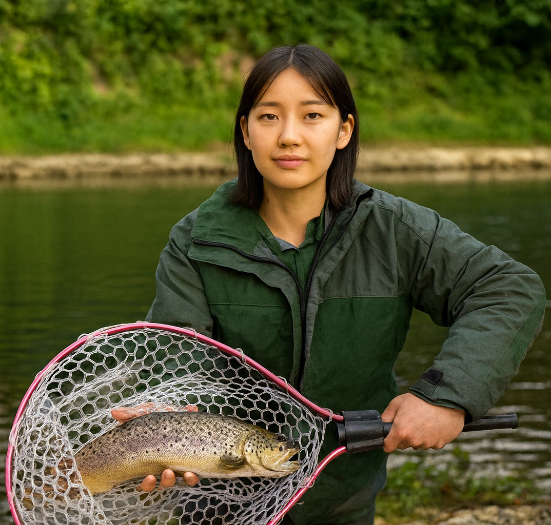 フォレストパークひらかわでイトウの釣果を得た森永.webp