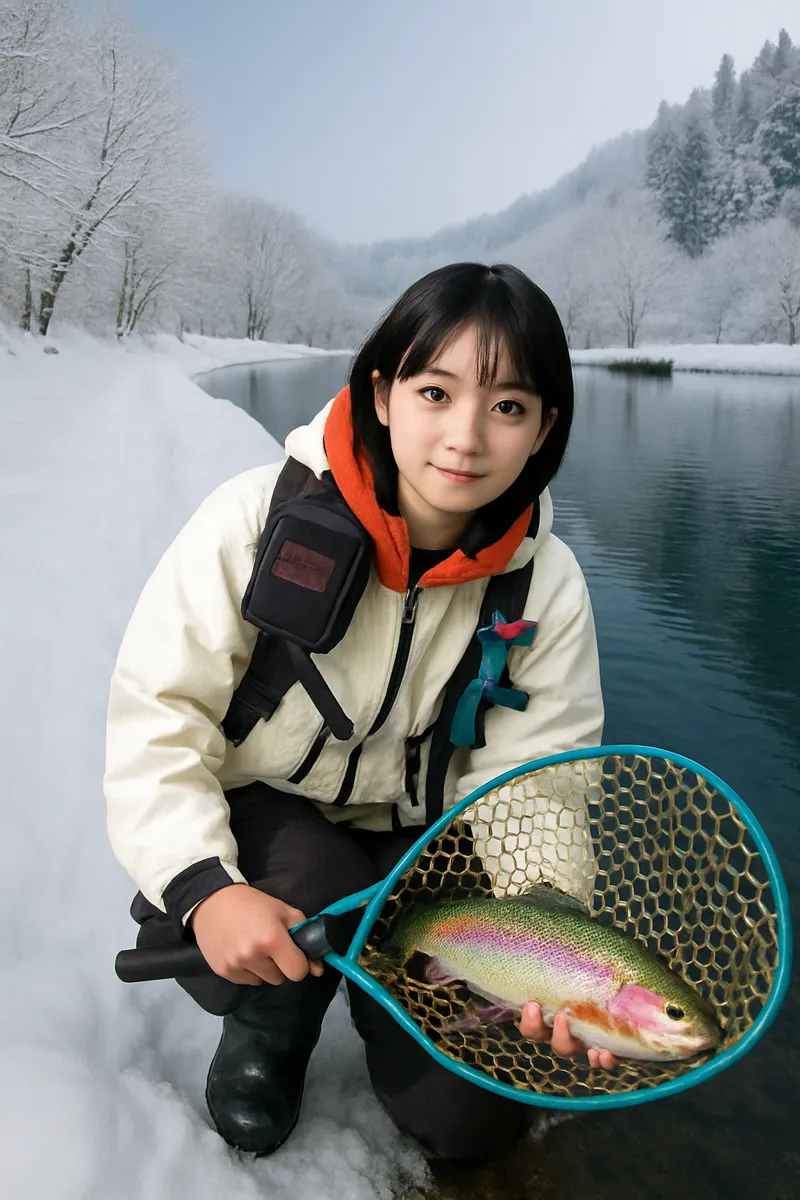 フォレストパークひらかわでニジマスの釣果を得た国生.webp