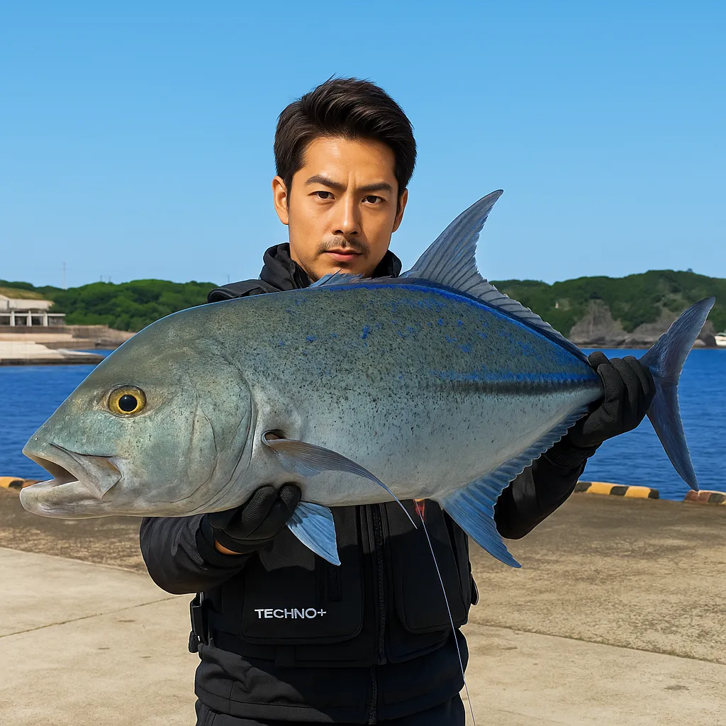 与論島でカスミアジの釣果を得た広岡.webp