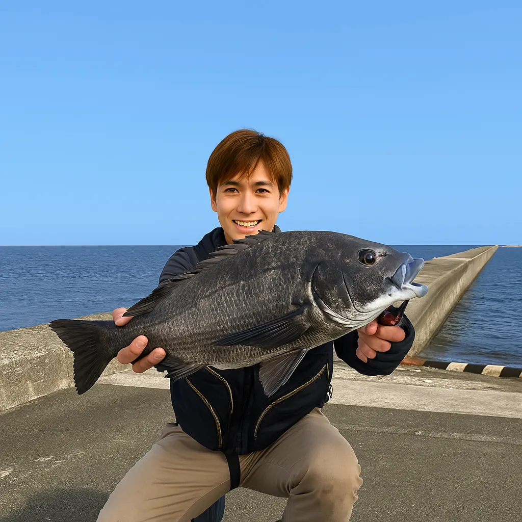 中津港でチヌの釣果を得た久良木.webp