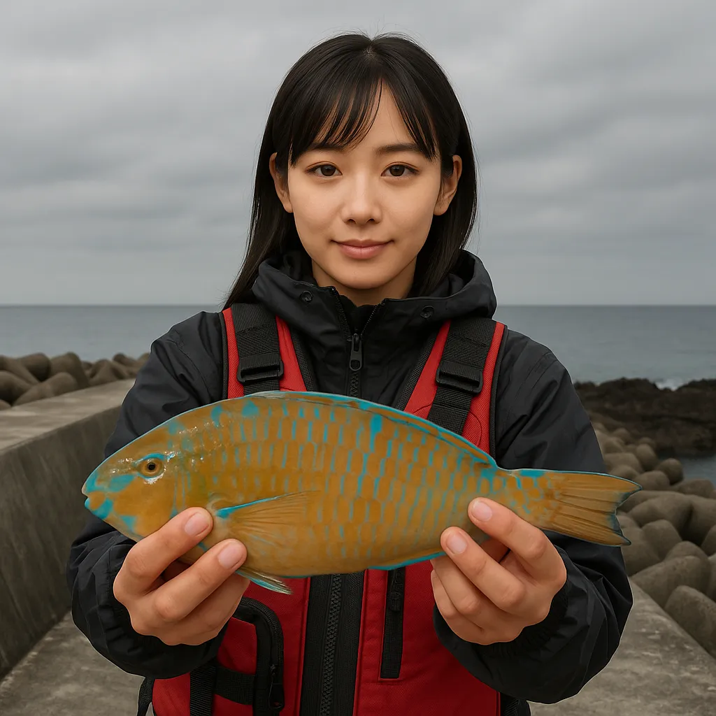 久高島でアーガイの釣果を得た国生.webp