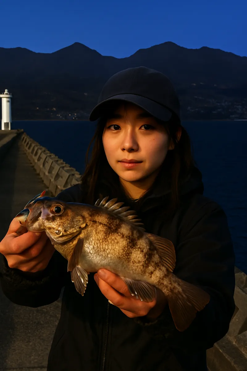 亀川漁港でメバルの釣果を得た森永.webp
