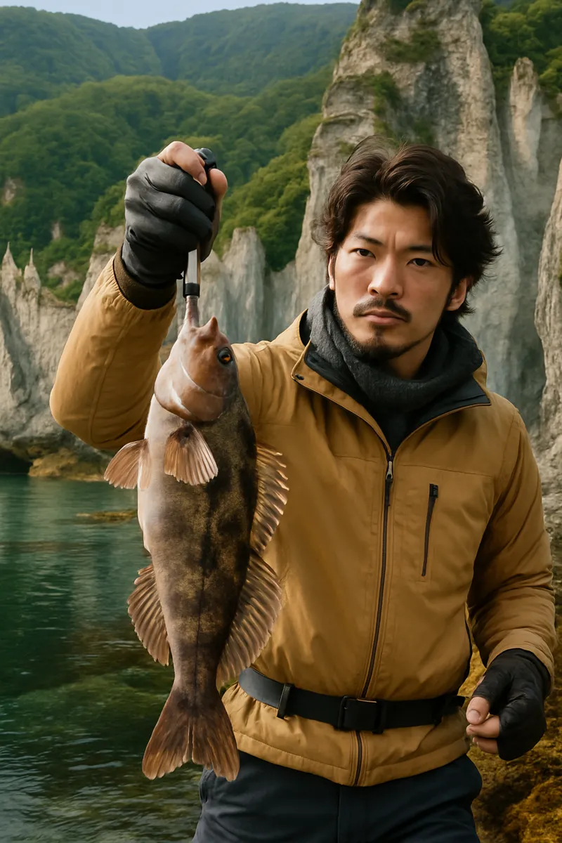 仏ヶ浦でアイナメの釣果を得た澤田.webp