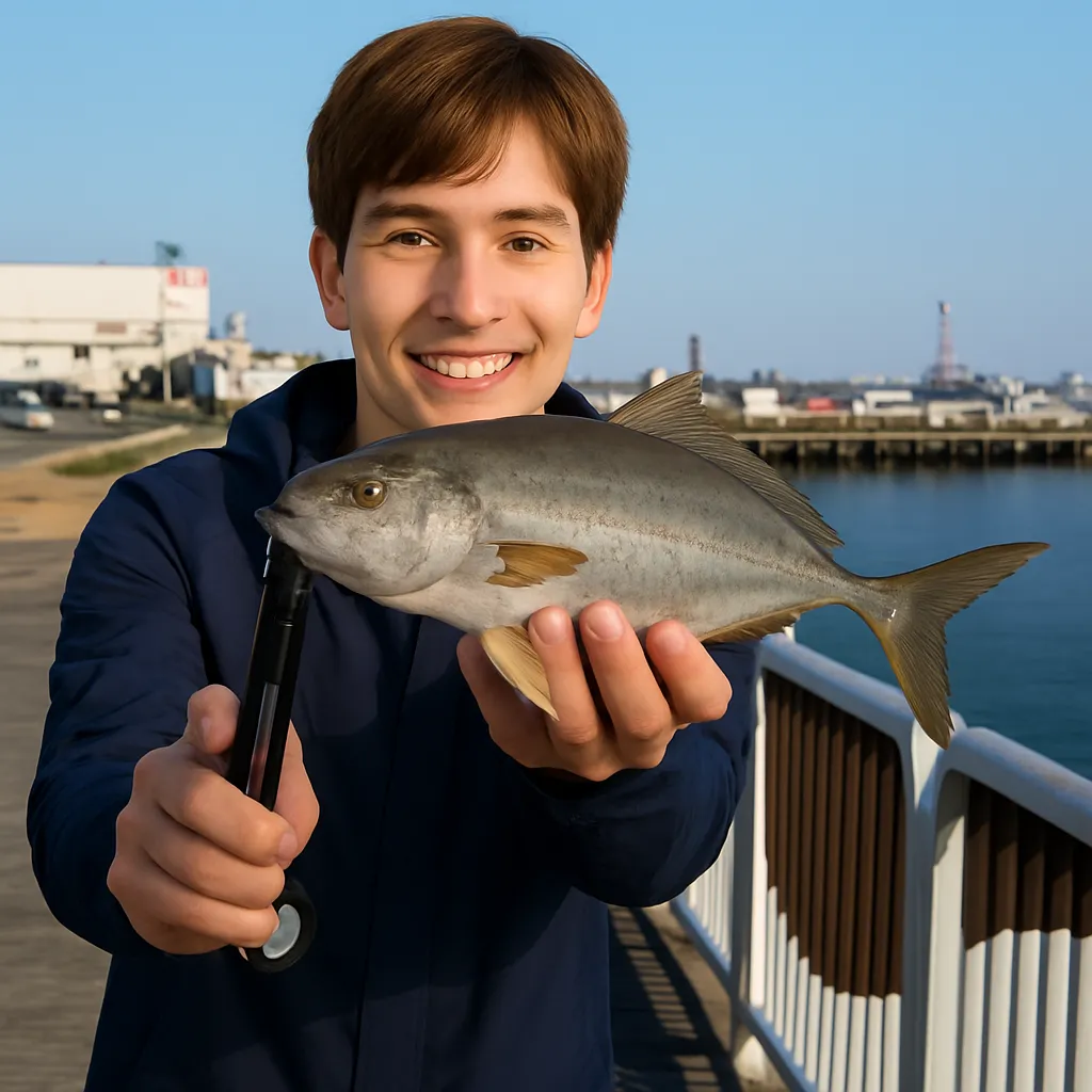 仙台港でショゴの釣果を得た久良木.webp