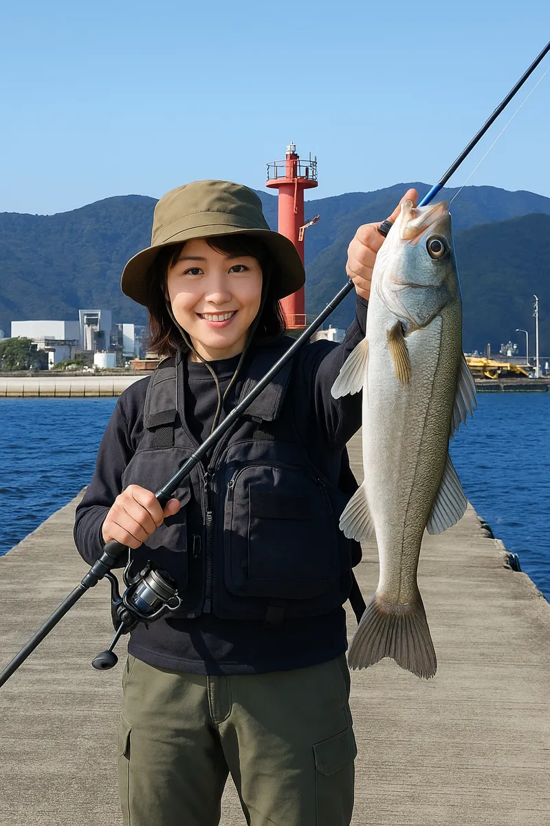 佐伯港でシーバスの釣果を得た西岡.webp