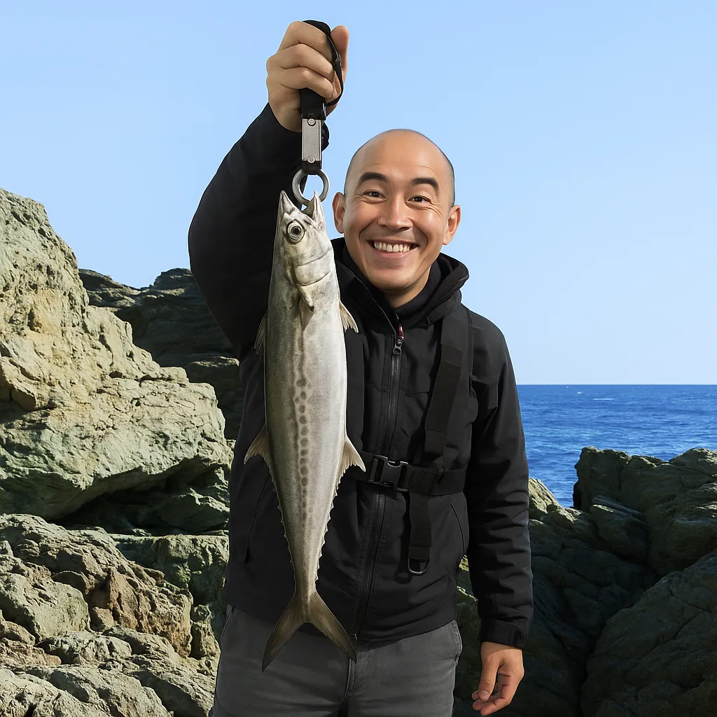 佐賀関小黒でサゴシの釣果を得たがんだま君.webp