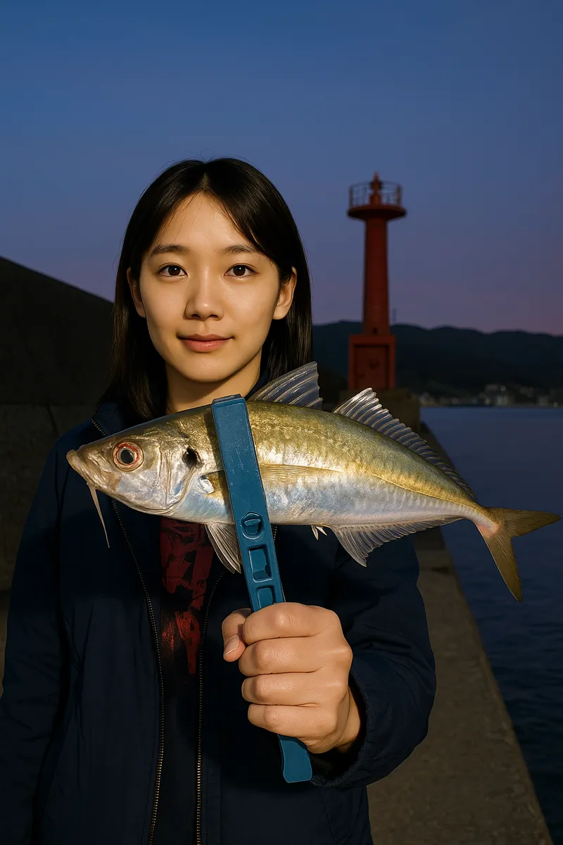 佐賀関港でアジングの釣果を得た森永.webp