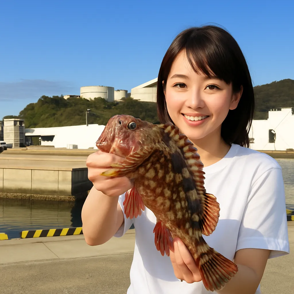 佐賀関港でカサゴの釣果を得た西岡.webp
