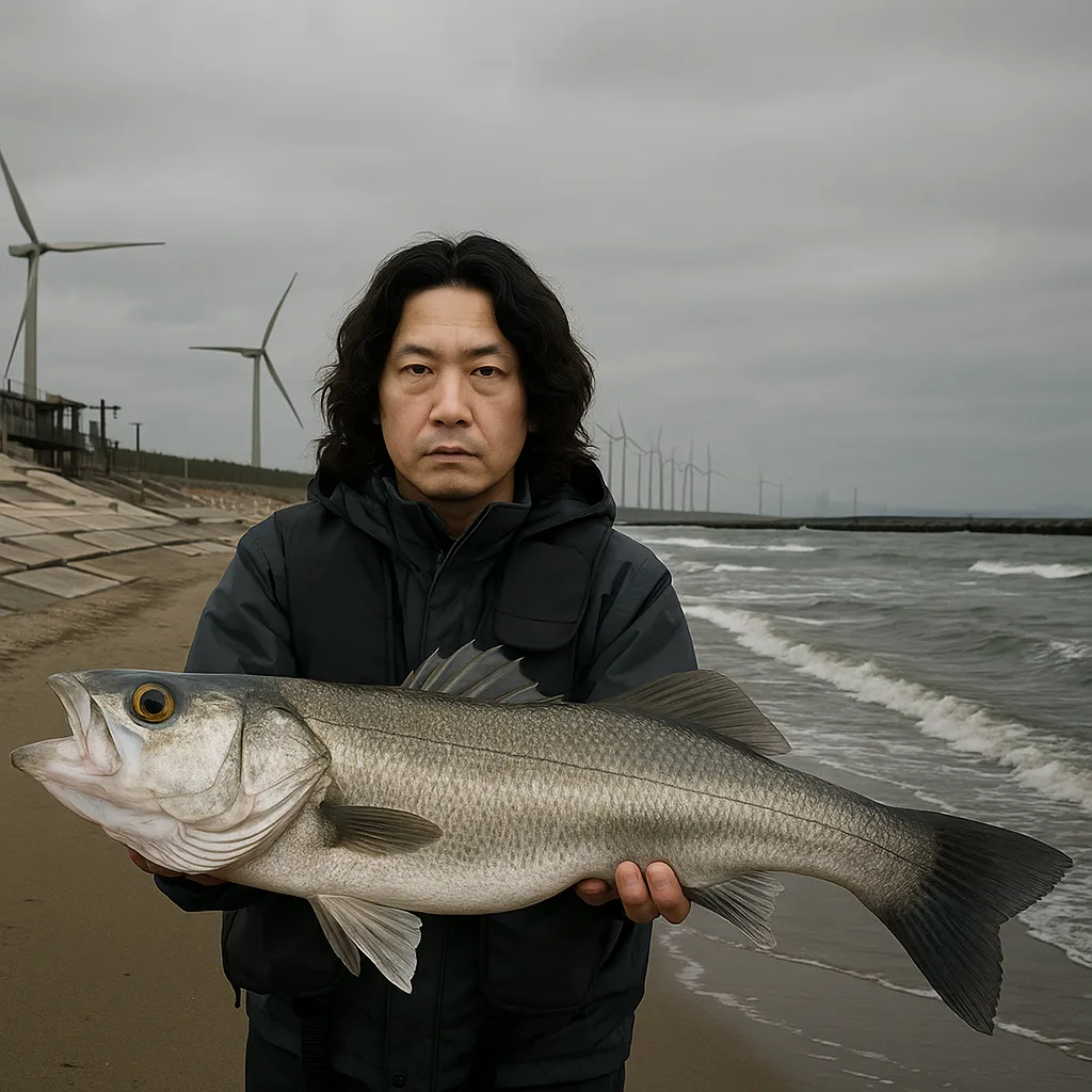 出戸浜でシーバスの釣果を得た岸本.webp