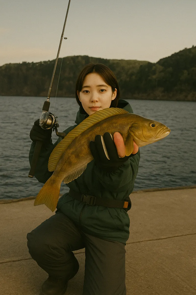 前網漁港でアイナメの釣果を得た森永.webp