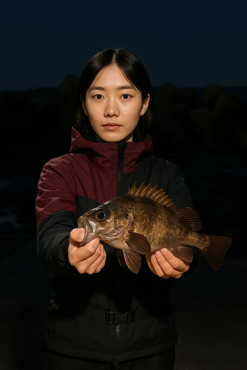 加茂荒崎でメバルの釣果を得た森永.webp