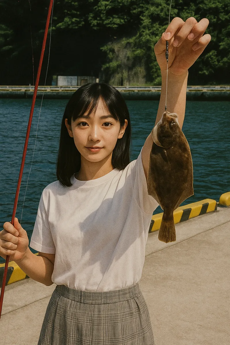 勿来港でカレイの釣果を得た国生.webp