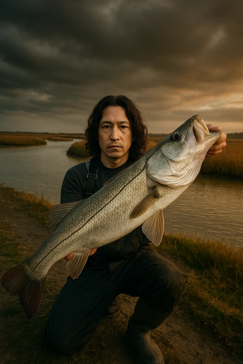十三湖でシーバスの釣果を得た岸本.webp