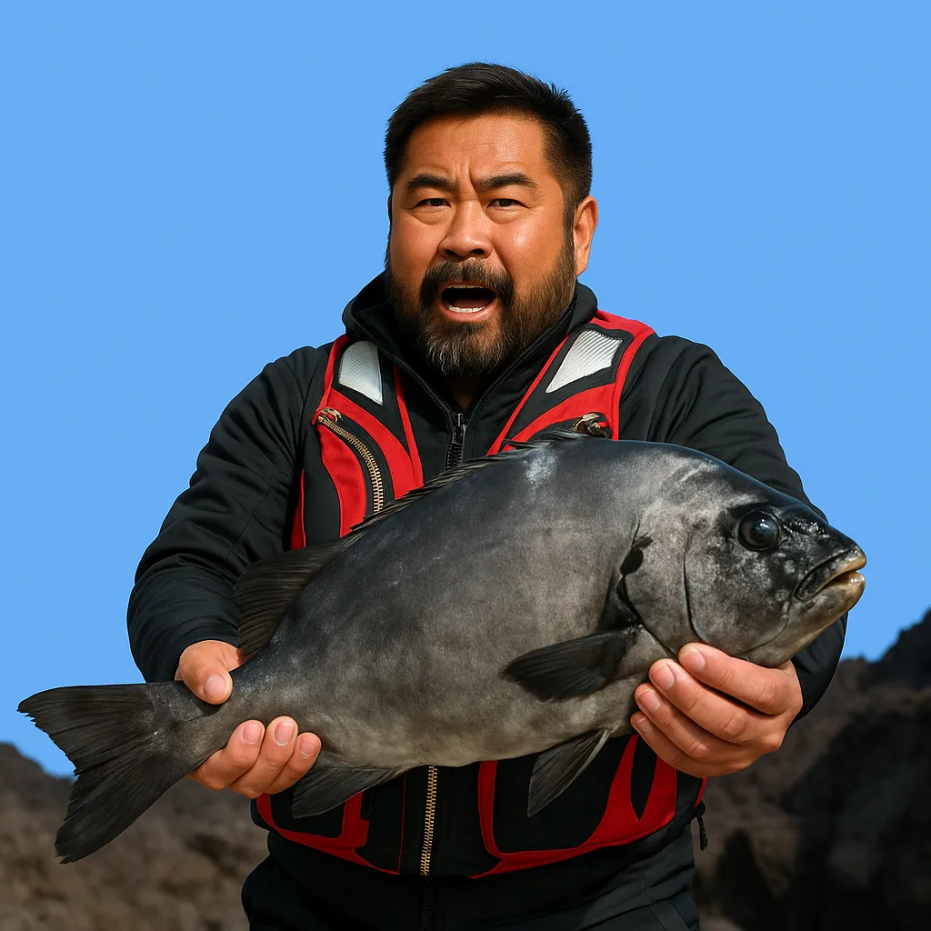 口之島でイシダイの釣果を得た楢崎.webp