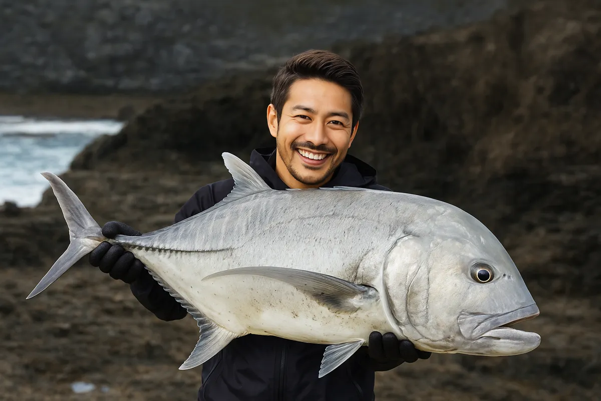 口之島でロウニンアジの釣果を得た広岡.webp