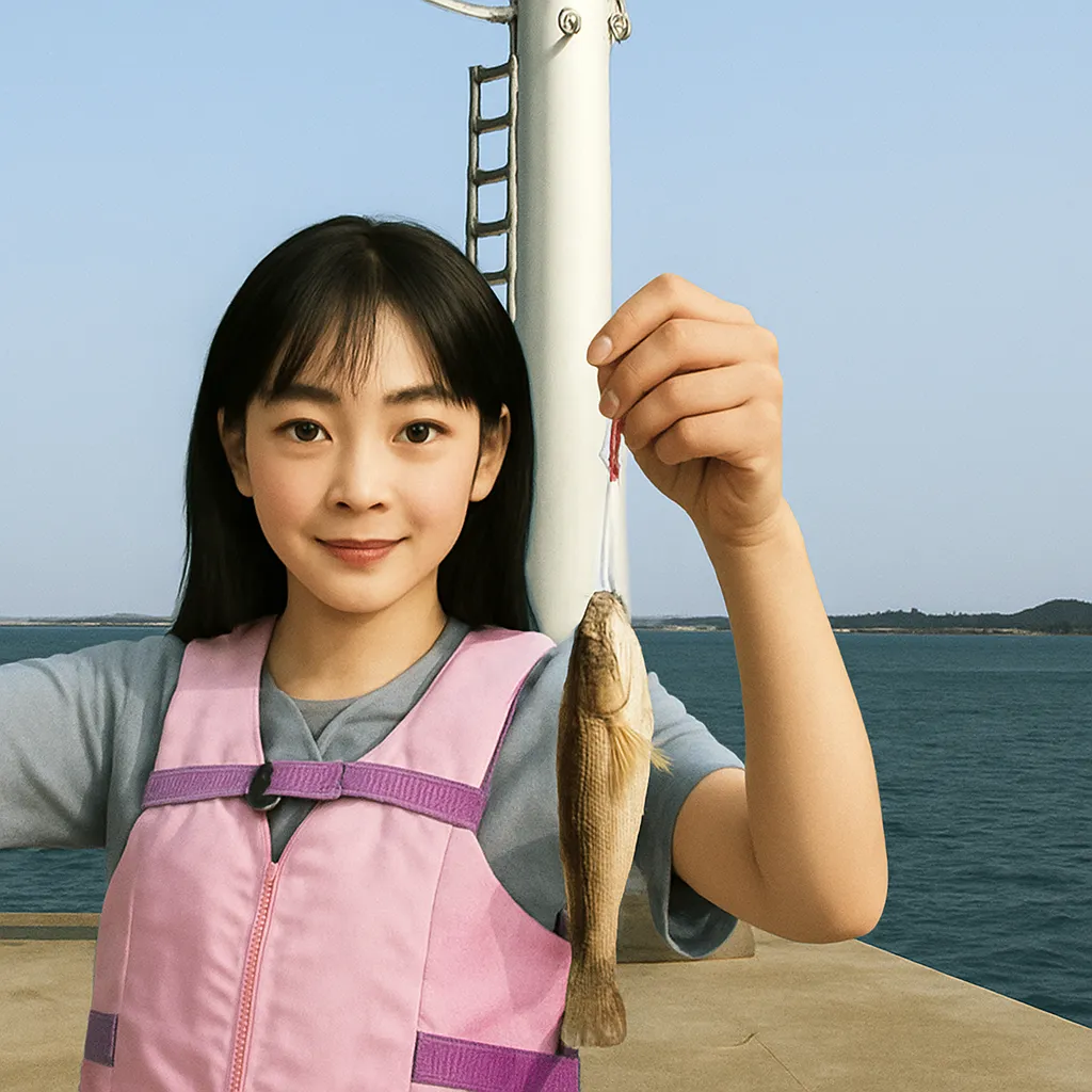 吉田花渕漁港でハゼの釣果を得た国生.webp