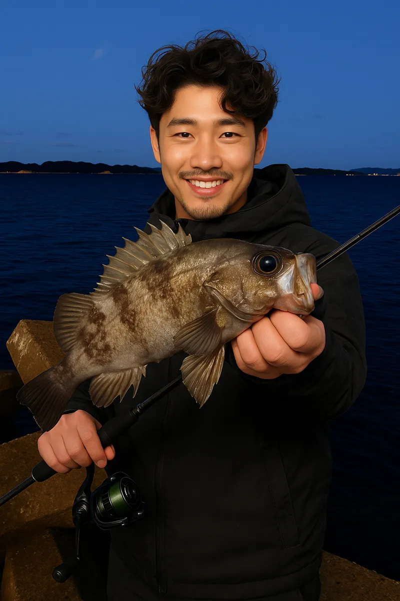 吉田花渕漁港でメバルの釣果を得た安城.webp