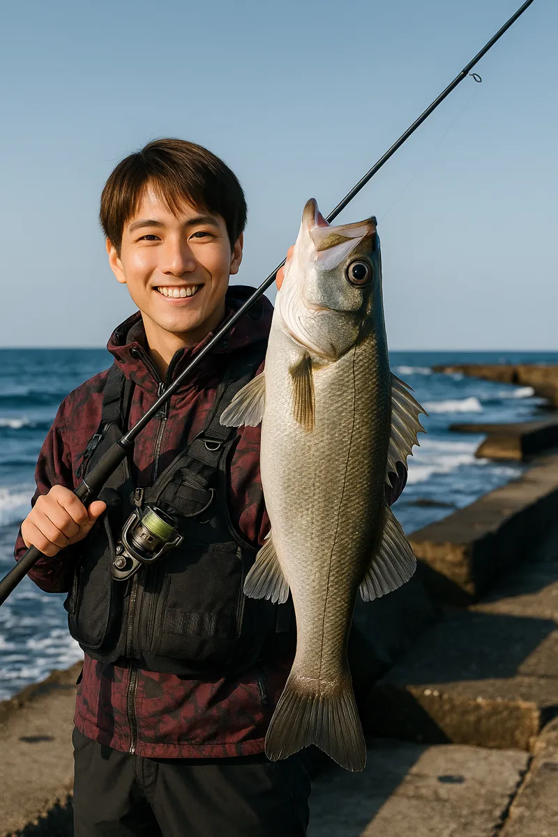 吹浦漁港でシーバスの釣果を得た久良木.webp