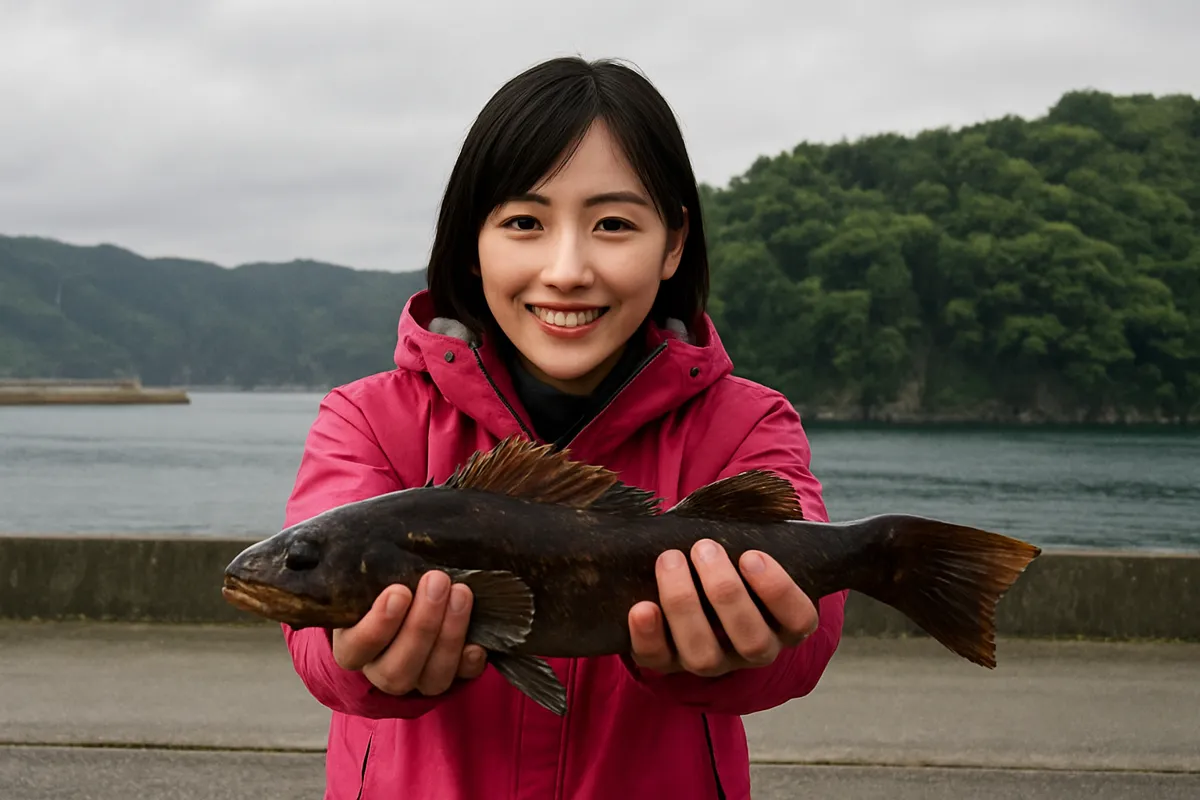 唐丹漁港でアイナメの釣果を得た黒川.webp