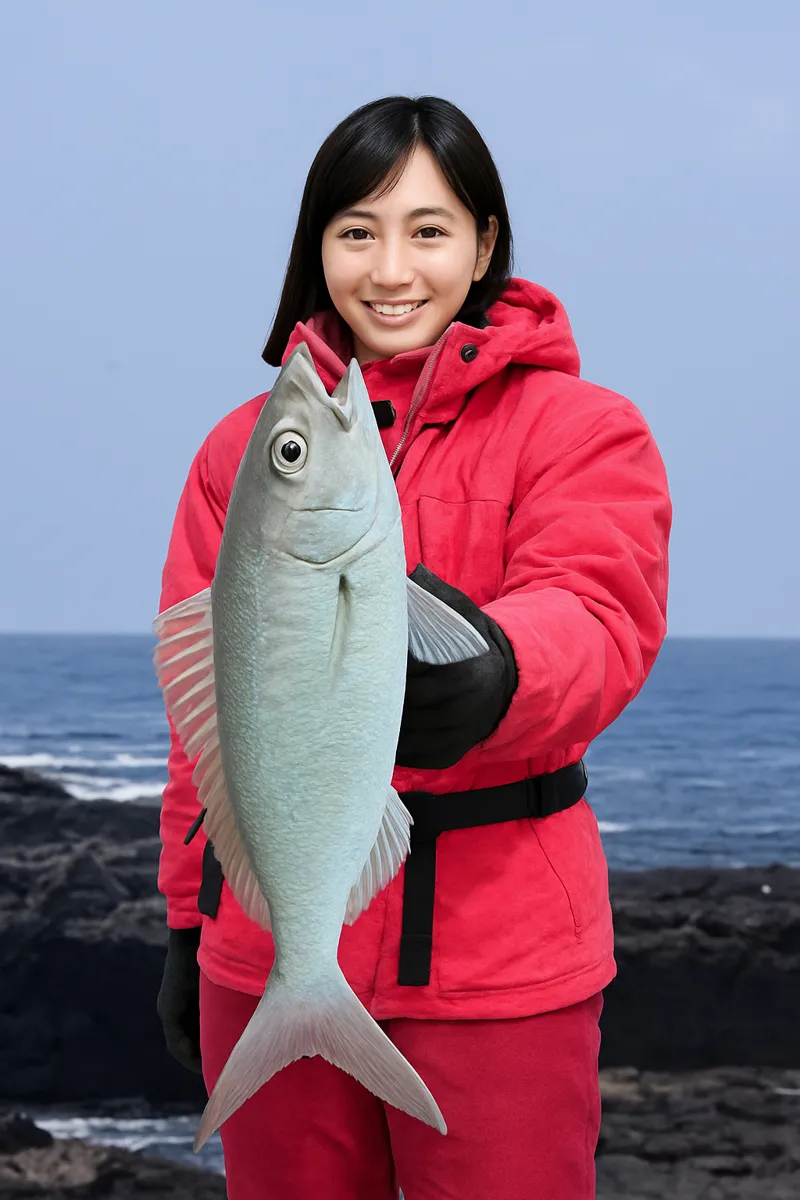 喜界島でアオチビキの釣果を得た黒川.webp