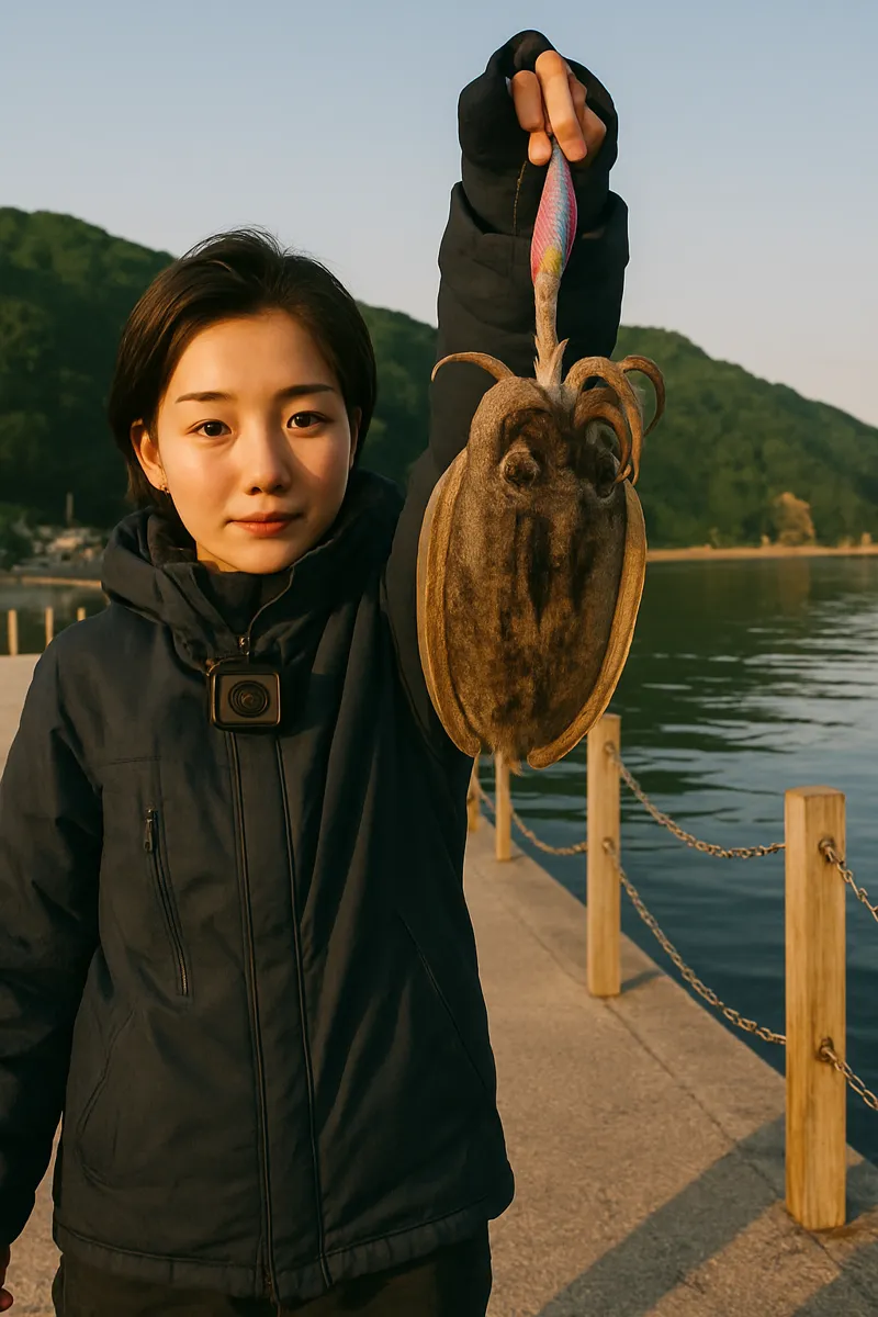 夏井公園でコウイカの釣果を得た佐伯.webp