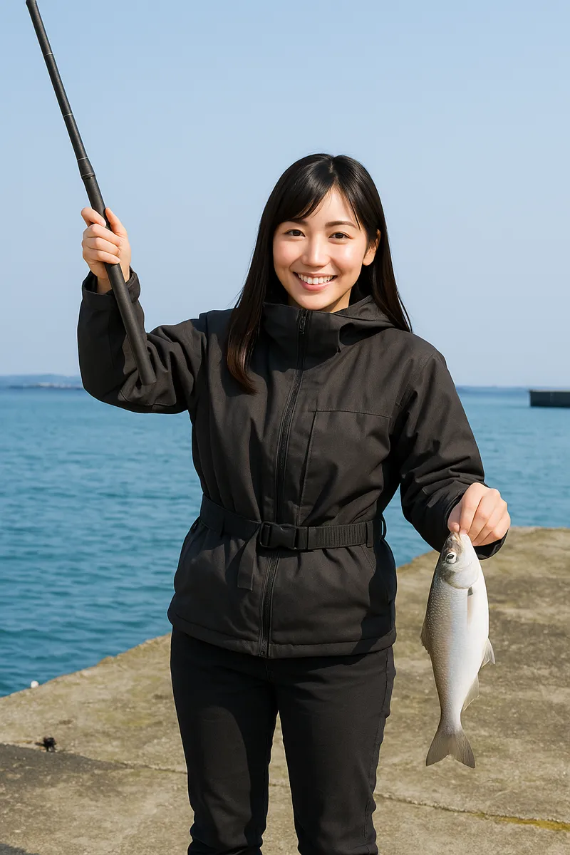 夏井漁港でコノシロの釣果を得た黒川.webp