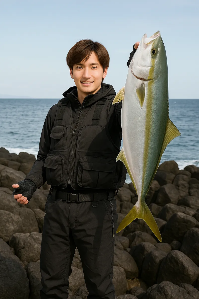 夏泊大島でショアジギングの釣果を得た久良木.webp