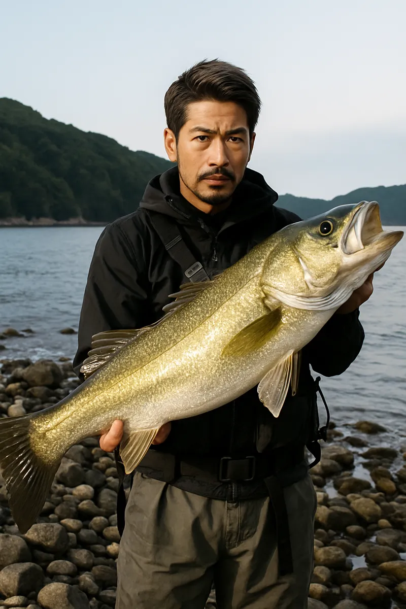 夏泊大島でシーバスの釣果を得た広岡.webp