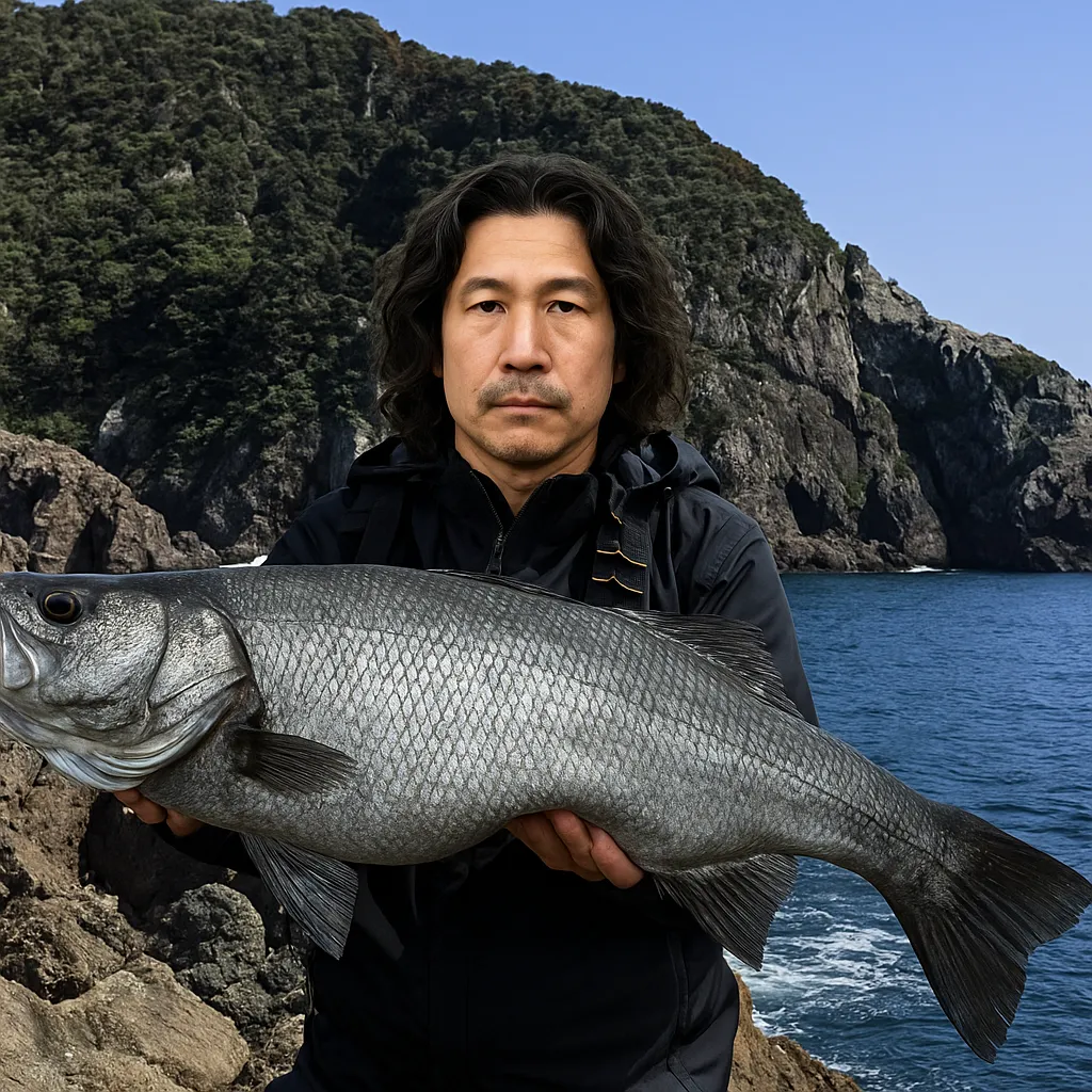大輪島でヒラスズキの釣果を得た岸本.webp