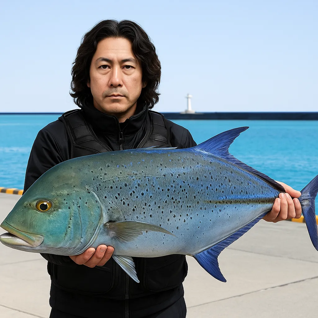 奄美大島でカスミアジの釣果を得た岸本.webp