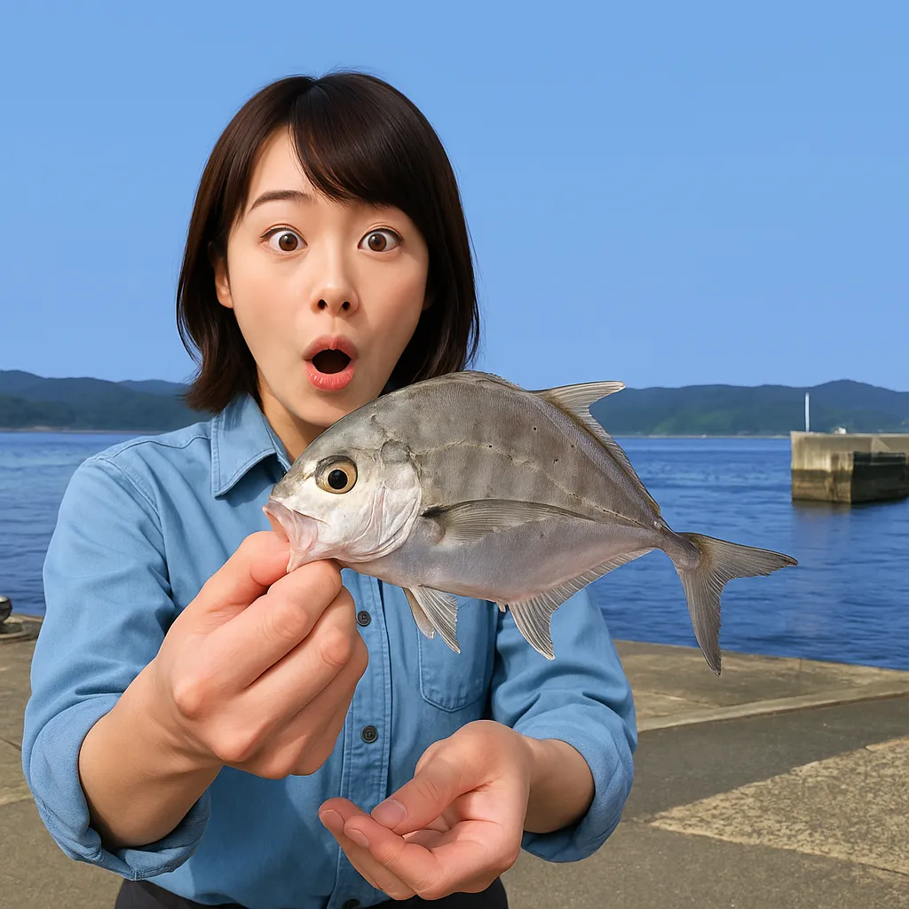 奄美大島でメッキの釣果を得た西岡.webp