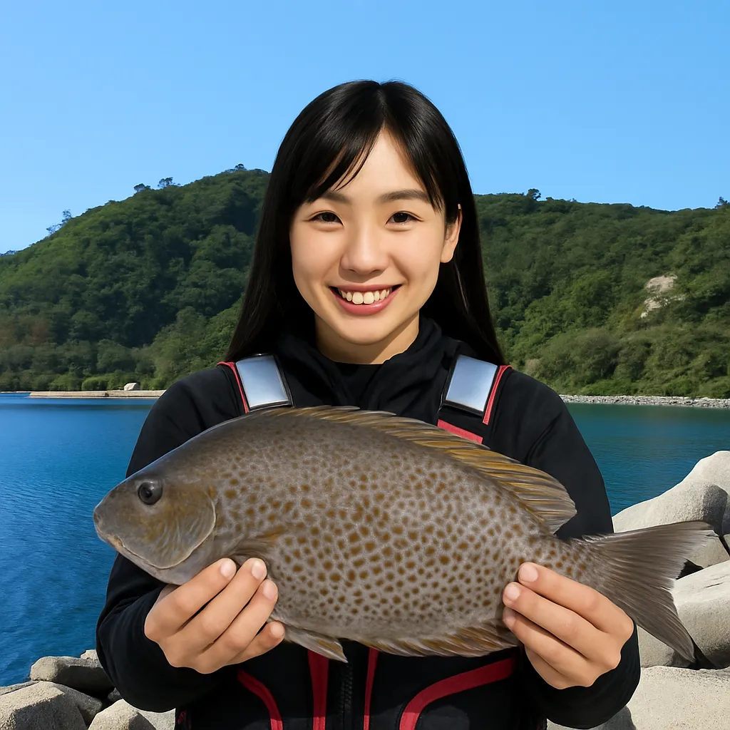 奥漁港でカーエーの釣果を得た黒川.webp