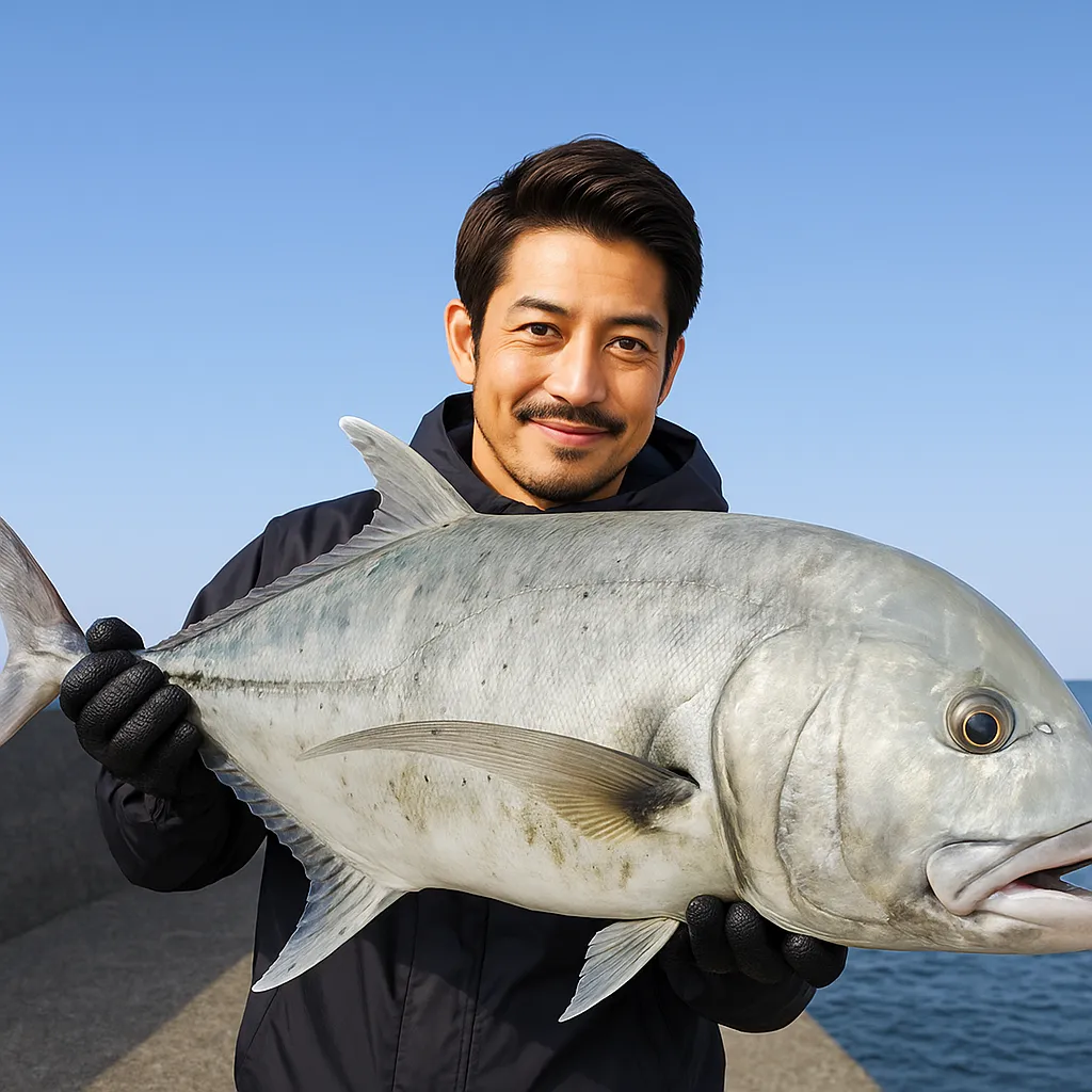 宝島でロウニンアジの釣果を得た広岡.webp